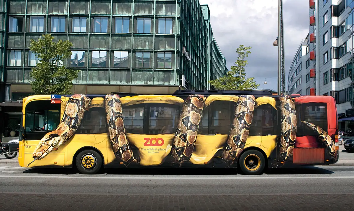 A clever bus wrap