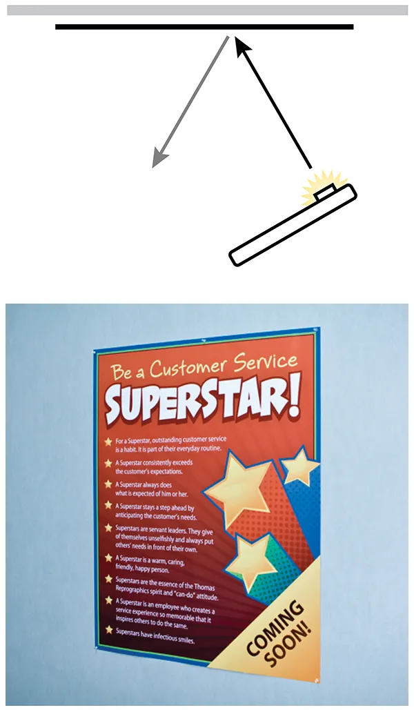 A photo taken at an angle with on-camera flash