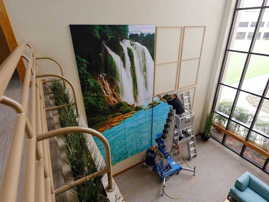 A mural installation