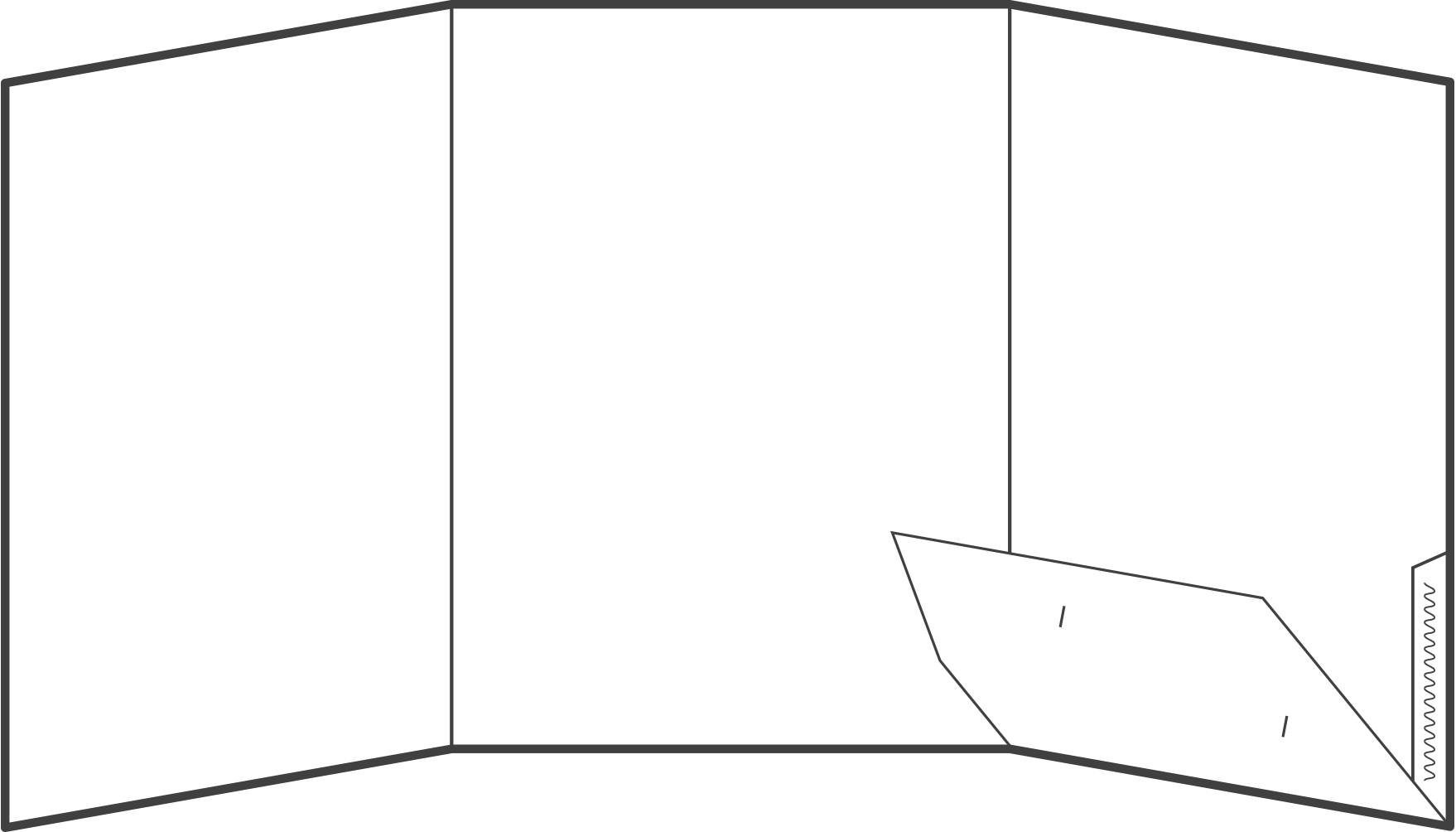 9 × 12 3 Panel 1 Pocket Folder Template