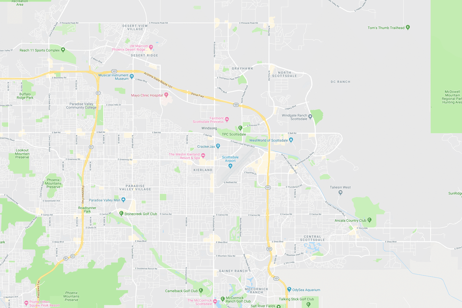 Map of North Scottsdale location